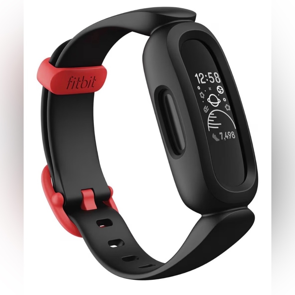 Fitbit Black and Red Smartwatch